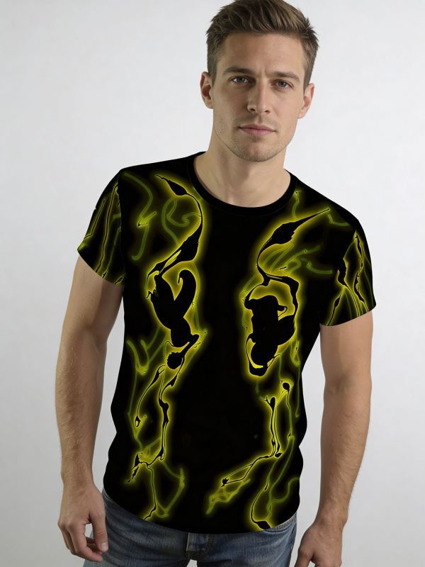 ausgefallene T-Shirts für Männer - TERRA GREEN - 100 % Baumwolle - GERMENS artfashion - Größe S