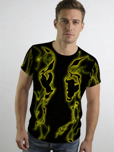 ausgefallene T-Shirts für Männer - TERRA GREEN - 100 % Baumwolle - GERMENS artfashion - Größe S