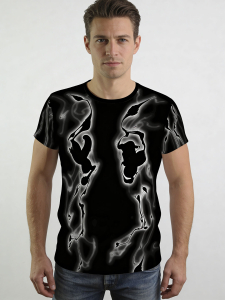 ausgefallene T-Shirts für Männer - DARKLIGHT - 100 % Baumwolle - GERMENS artfashion - Größe M