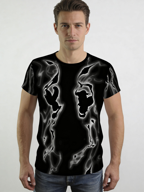 ausgefallene T-Shirts für Männer - DARKLIGHT - 100 % Baumwolle - GERMENS artfashion - Größe XL