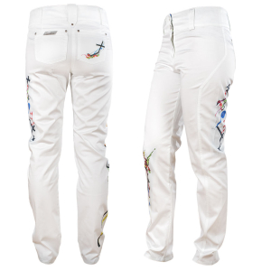 Pantalones blancos de mujer LILIBY con estampados
