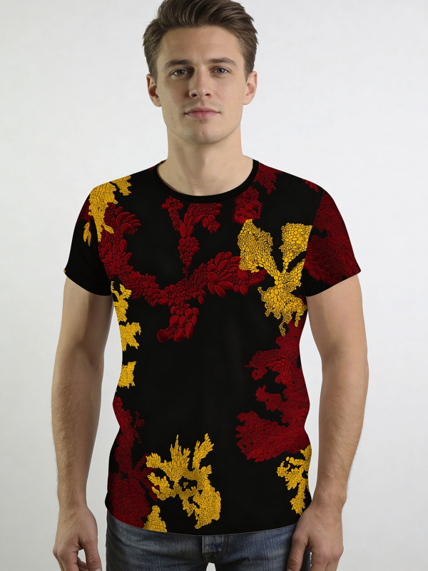 ausgefallene T-Shirts für Männer - EMBER WHISKY - 100 % Baumwolle - GERMENS artfashion - Größe 5XL
