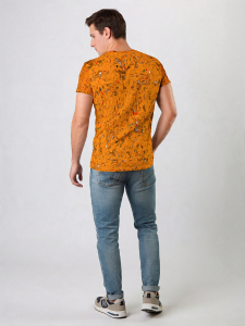 Camisetas exclusivas para hombre - GRAVUR ORANGE - 100 % algodón -...