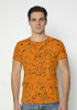 Unique T-shirts for men - GRAVUR ORANGE - 100% cotton - GERMENS artfashion - Sizes S to 5XL