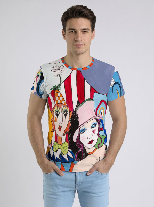 Unique T-shirts for men - ZIRKUSLEBEN - 100% cotton - GERMENS artfashion - Sizes S to 5XL
