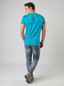 ausgefallene T-Shirts für Männer - GRAVUR BLUE...