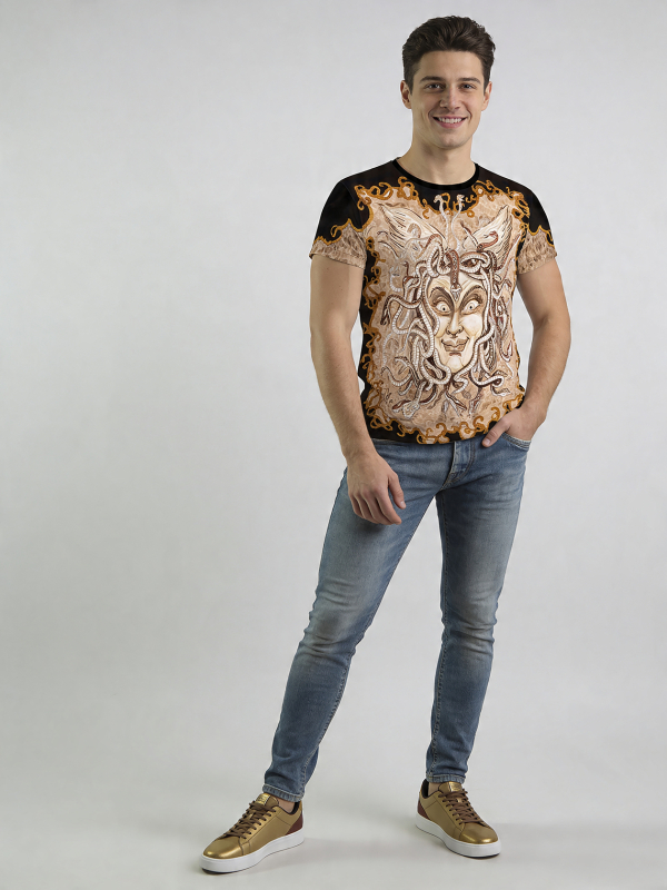 ausgefallenes T-Shirt für Männer - AEGIS - 100 % Baumwolle - GERMENS artfashion - Größen S bis 5XL