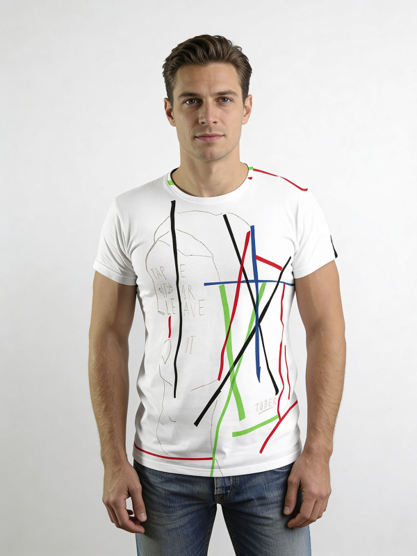 Unique T-shirts for men - TAPE IT OR LEAVE IT - 100% cotton - GERMENS artfashion - Sizes S to 5XL