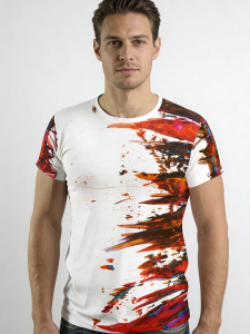 ausgefallene T-Shirts für Männer - INTERFERENCE - 100 % Baumwolle - GERMENS artfashion - Größe L