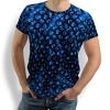 Camisetas originales para hombre - HEXAGON KOBALT - 100 % algodón - GERMENS artfashion - Tallas de la S a la 5XL
