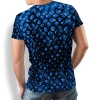 coole T Shirts - HEXAGON KOBALT - 100 % Baumwolle - GERMENS artfashion - Größe XL