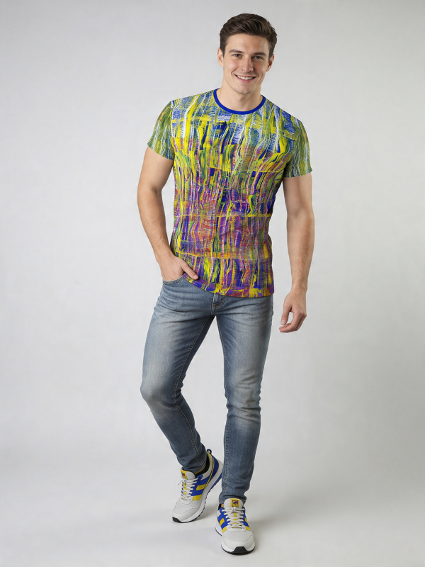 ausgefallene T-Shirts für Männer - FLUORO - 100 % Baumwolle - GERMENS artfashion - Größen S bis 5XL