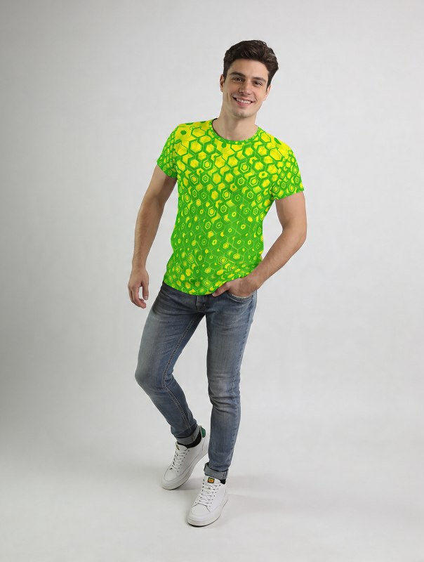 Camisetas originales para hombre - HEXAGON URANIO - 100 % algodón - GERMENS artfashion - Tallas de la S a la 5XL