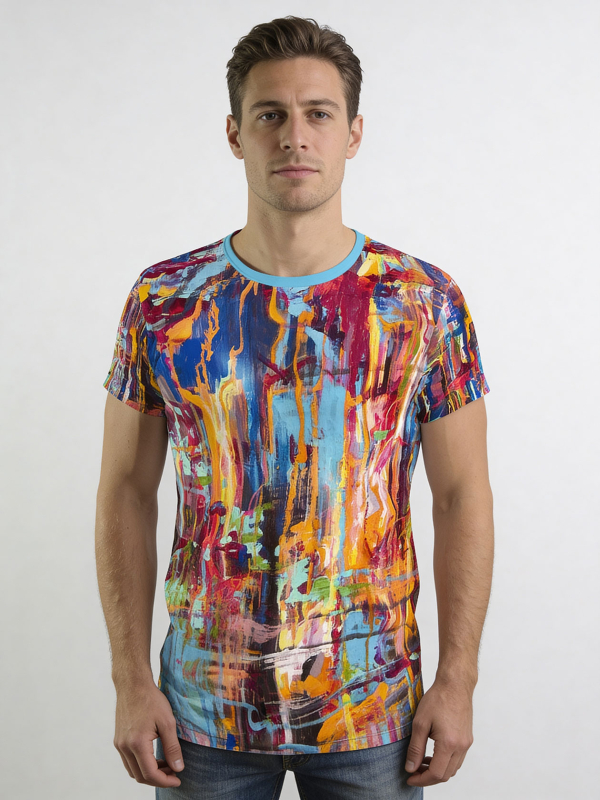 ausgefallene T-Shirts für Männer - HAPPY - 100 % Baumwolle - GERMENS artfashion - Größe 4XL