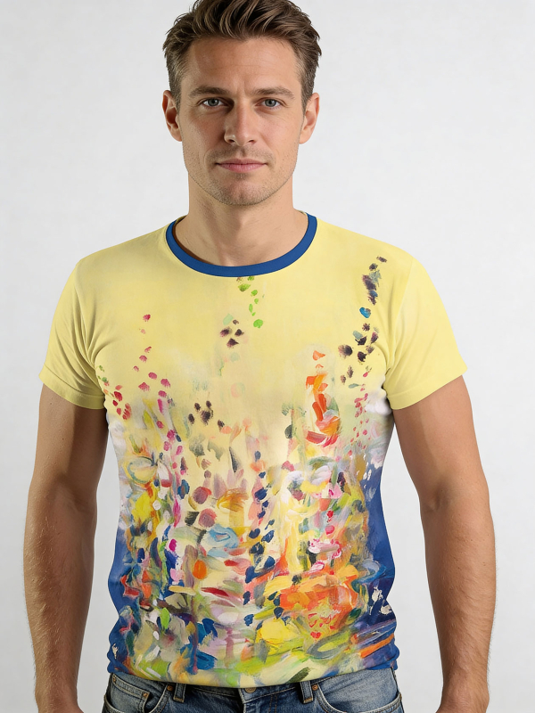 ausgefallene T-Shirts für Männer - GIVERNY - 100 % Baumwolle - GERMENS artfashion - Größe S