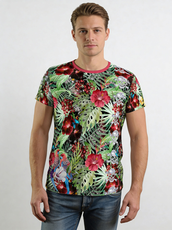 Camisetas originales para hombre - Camiseta de cuello redondo - 100 % algodón - GERMENS - 100 % algodón - GERMENS artfashion - Talla L