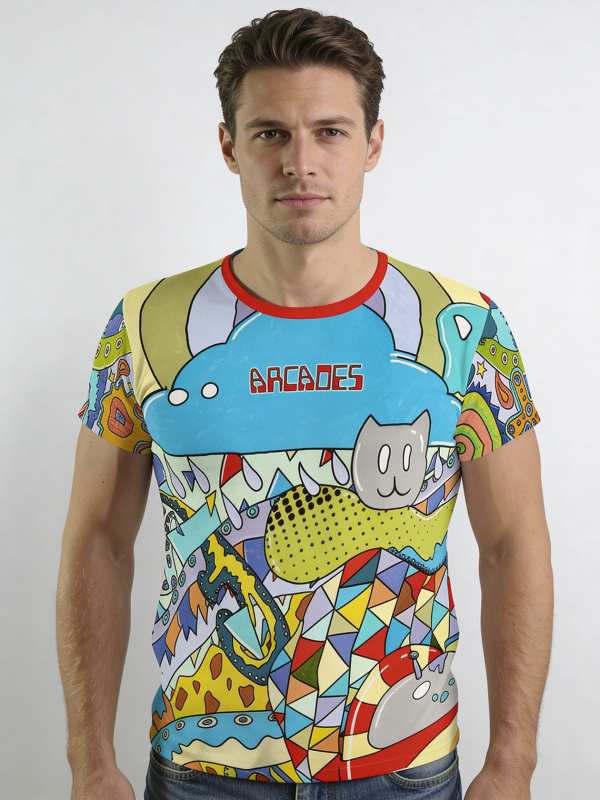 ausgefallene T-Shirts für Männer - ARCADES - 100 % Baumwolle - GERMENS artfashion - Größe M