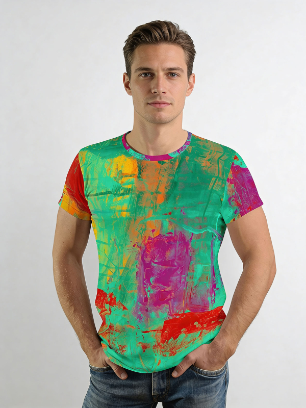 Camisetas exclusivas para hombre - VERVE SMARAGD - 100 % algodón - GERMENS artfashion - Tallas de la S a la 5XL