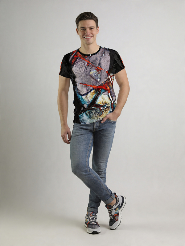 ausgefallene T-Shirts für Männer - BLUT, BRUDER! - 100 % Baumwolle - GERMENS artfashion - Größe L