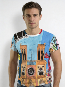 ausgefallene T-Shirts für Männer - SAVOIR VIVRE PARIS - 100 % Baumwolle - GERMENS artfashion - Größe 3XL