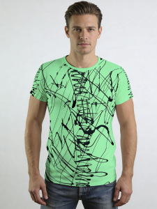 ausgefallene T-Shirts für Männer - DENADA MINT - 100 % Baumwolle - GERMENS artfashion - Größe 4XL