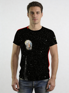 ausgefallene T-Shirts für Männer - JURI GAGARIN - 100 % Baumwolle - GERMENS artfashion - Größe L