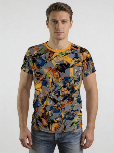 ausgefallene T-Shirts für Männer - QUICK & SLOW - 100 % Baumwolle - GERMENS artfashion - Größe M