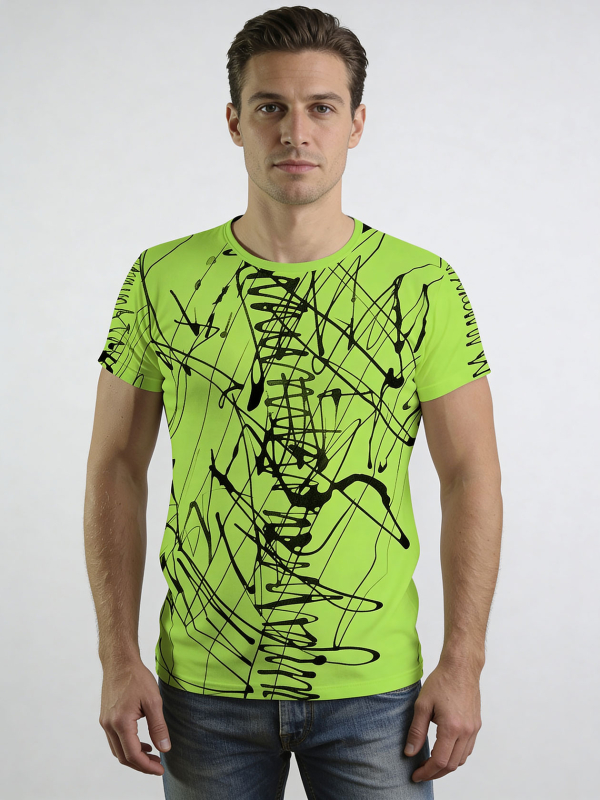 ausgefallene T-Shirts für Männer - DENADA GREEN - 100 % Baumwolle - GERMENS artfashion - Größe L