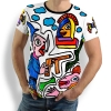 ausgefallene T-Shirts für Männer - BANKÜBERFALL - 100 % Baumwolle - GERMENS artfashion - Größen S bis 5XL