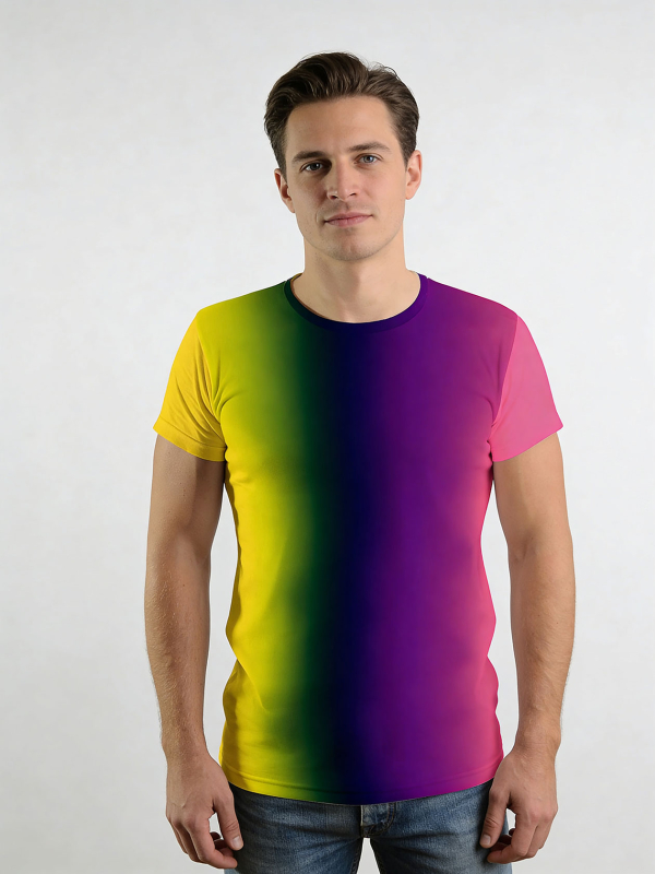 Camisetas exclusivas para hombre - GRADIENT TRANSCENDENCE - 100 % algodón - GERMENS artfashion - Tallas de la S a la 5XL