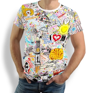 Camisetas exclusivas para hombre - I LOVE HAMBURG - 100 % algodón -...