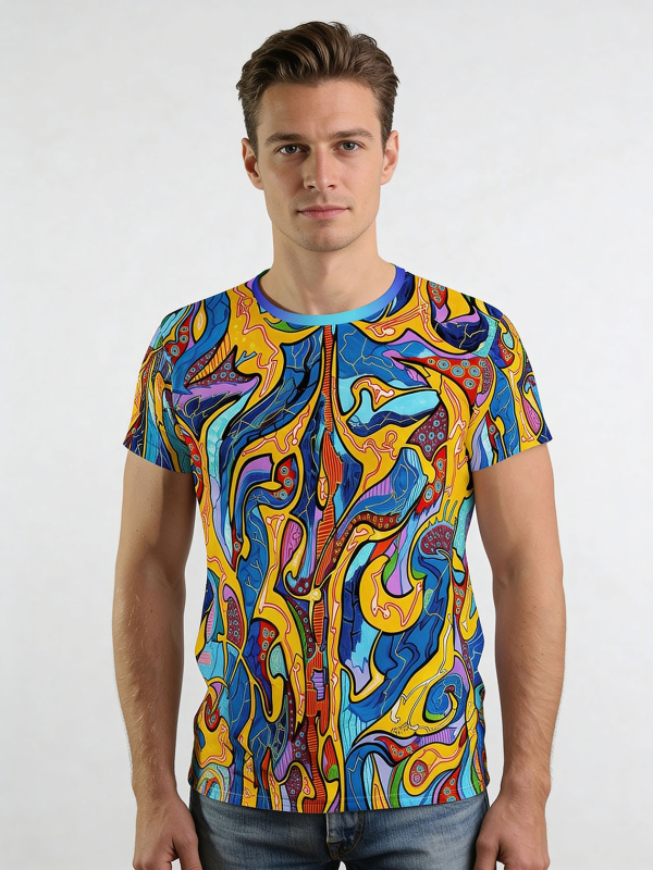 Unique T-shirts for men - ORNAMI - 100% cotton - GERMENS artfashion - Sizes S to 5XL