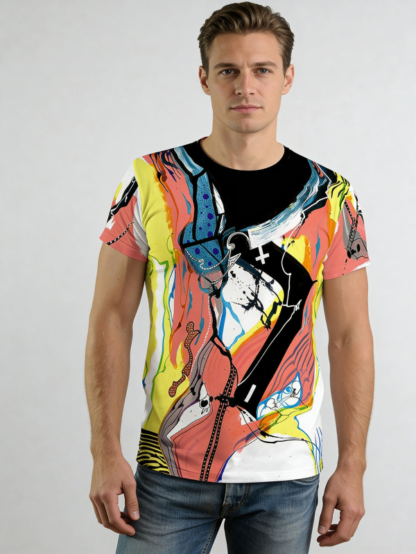Camisetas exclusivas para hombre - PLUSMINUS - 100 % algodón - GERMENS artfashion - Tallas de la S a la 5XL