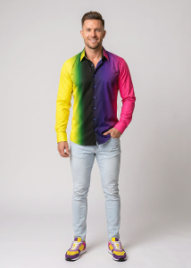 Descubre las camisas de colores para hombre GRADIENT TRANSCENDENCE - 100...