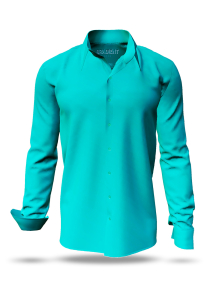 Descubre las camisas de colores para hombre GRADIENT AQUA - 100 % algodón