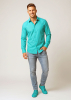 Descubre las camisas de colores para hombre GRADIENT AQUA - 100 % algodón