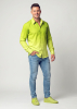 Descubre las camisas de colores para hombre GRADIENT LIME - 100 % algodón
