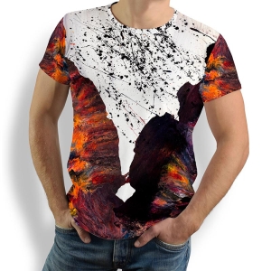 Camisetas exclusivas para hombre - FIRE & ICE - 100 % algodón -...