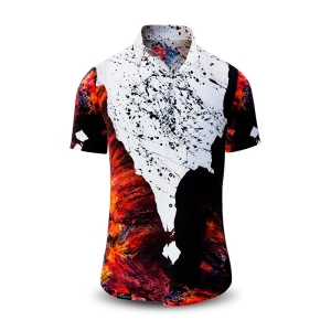 Camisa de verano para hombre FIRE & ICE - 100 % algodón - 10...