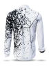 Herren Langarm Hemd SCHWARMABWEICHLER WEISS – GERMENS artfashion – 100 % Baumwolle - Größe M