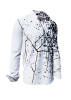 Herren Langarm Hemd SCHWARMABWEICHLER WEISS – GERMENS artfashion – 100 % Baumwolle - Größe XXL