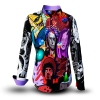 ausgefallene Damenbluse für Damen - CONTRA BANNED - 100 % Baumwolle - GERMENS artfashion - Größen XS bis 3XL