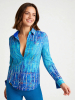 ausgefallene Damenbluse für Damen - BLUENET - 100 % Baumwolle - GERMENS artfashion - Größen XS bis 3XL