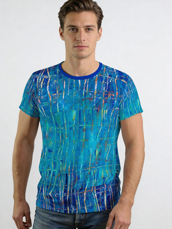Unique T-shirts for men - BLUENET - 100% cotton - GERMENS artfashion - Sizes S to 5XL