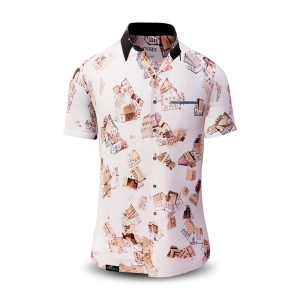 Camisa de verano para hombre HOUSES - 100 % algodón - 10 tallas, de la XS a la 6XL - diseño excepcional - confección de primera calidad - tejidos «Made in Germany» - edición limitada y exclusiva