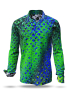 Entdecke bunte Hemden Herren HEXAGON MALACHIT - 100 % Baumwolle