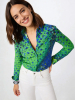 Blusa original para mujer - HEXAGON MALACHIT - 100 % algodón - GERMENS artfashion - Tallas de la XS a la 3XL