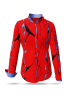 ausgefallene Damenbluse für Damen - ROTER FELS - 100 % Baumwolle - GERMENS artfashion - Größen XS bis 3XL