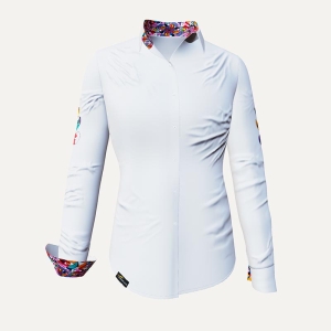 Blusa única para mujer - HEUTE FUER MICH - 100 % algodón - GERMENS artfashion - Tallas de la XS a la 3XL