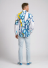 Camisa de hombre de manga larga BLUE WATER BUBBLES IN SUNLIGHT – GERMENS artfashion – 100 % algodón - Talla S